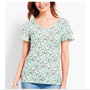 Talbots Lively Flowers Tee